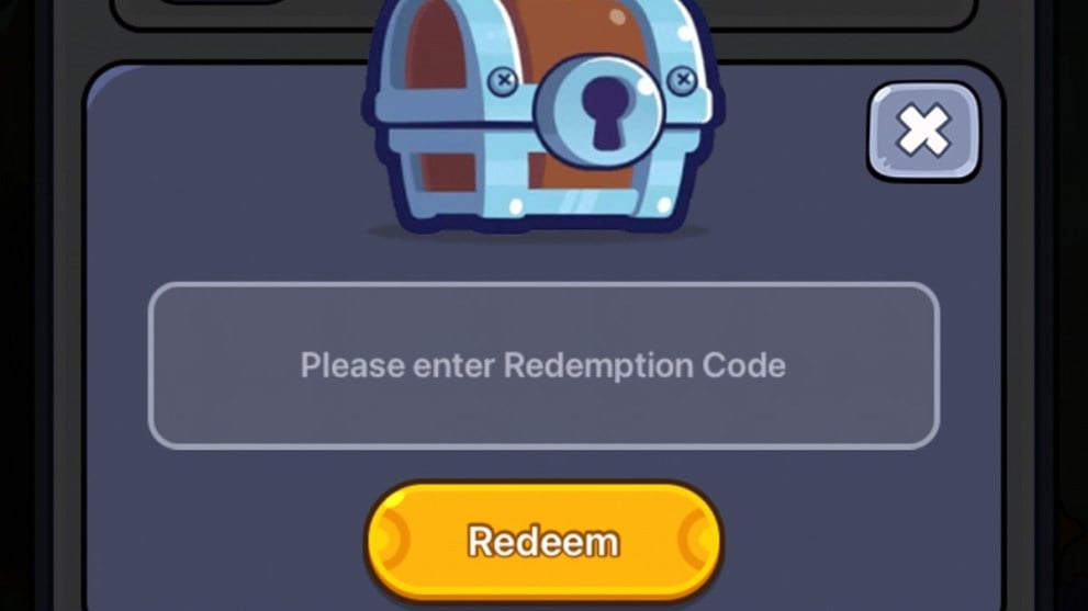 The code redemption screen in Mini Heroes Magic Throne.