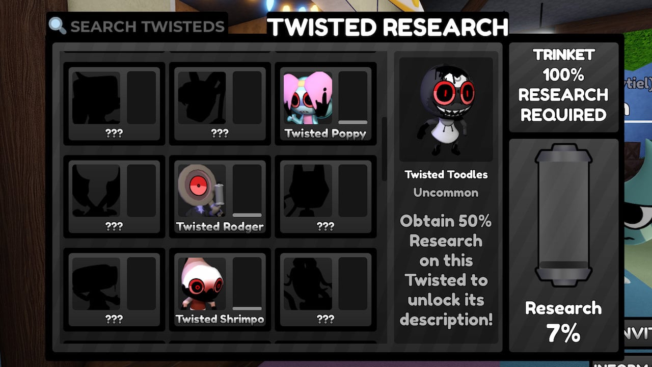 twisted research dandy's world roblox