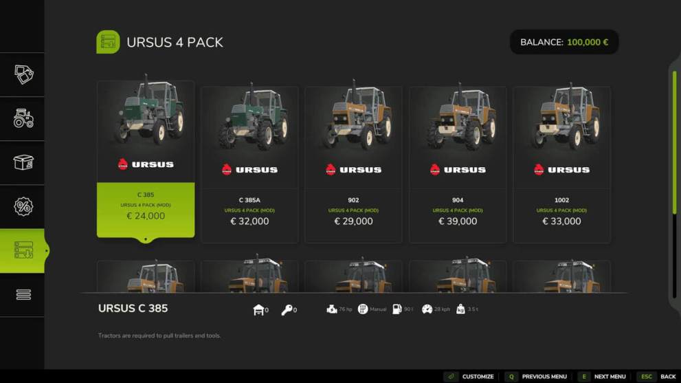 Ursus 4 Pack Mod in Farming Simulator 25