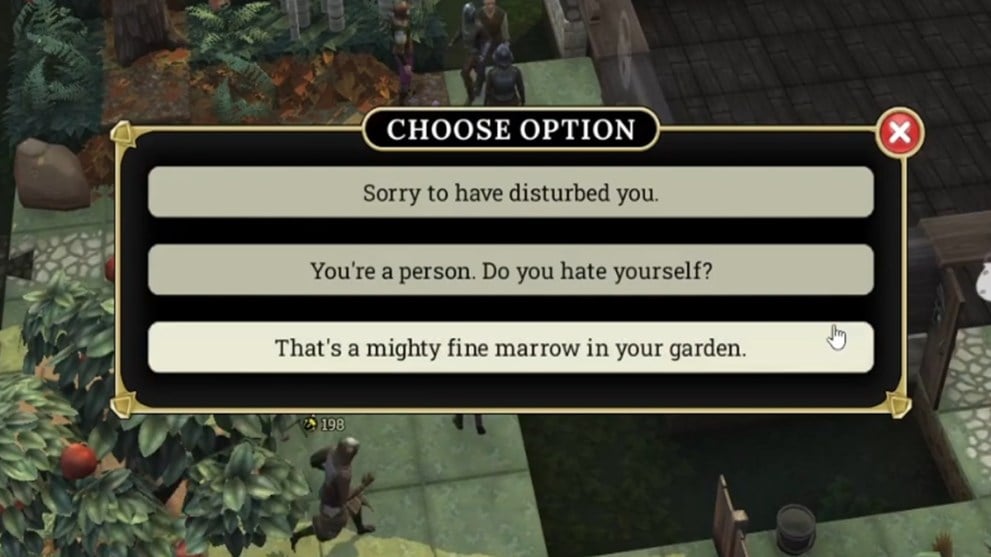 Dialogue choices in Brighter Shores