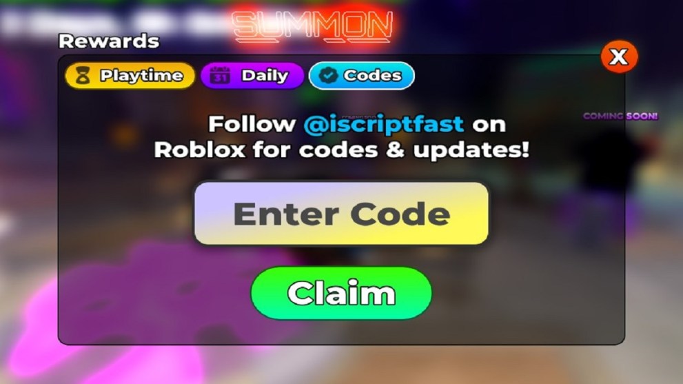 Codes text box in Horror Tower Defense