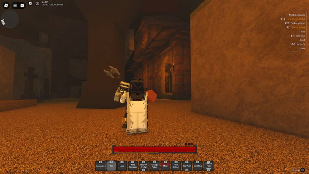 swordmaster trainer in hollowed roblox