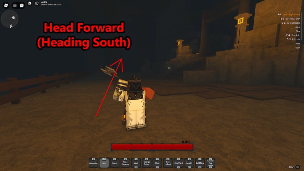 sword trainer location in hollowed