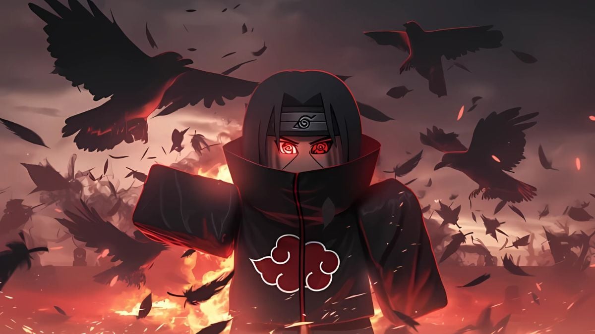 Itachi hero in the RNG Strongest Hero Roblox experience