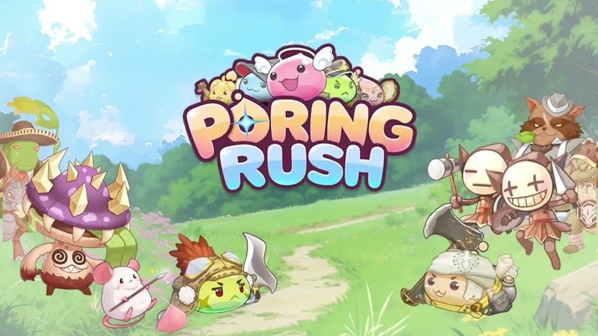 Poring Rush codes - characters happily standing on a road