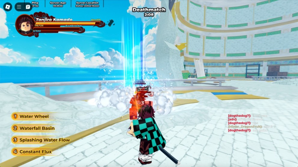 Combat in progress in Shonen Unleashed.