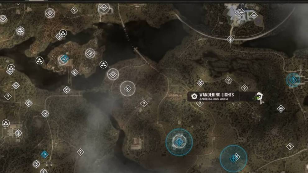 STALKER 2 weird water location on map wandering lights anomaly