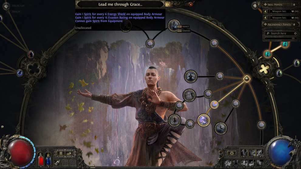 Preview of the Lead me Through Grace, one of the Invokers Ascendency passives