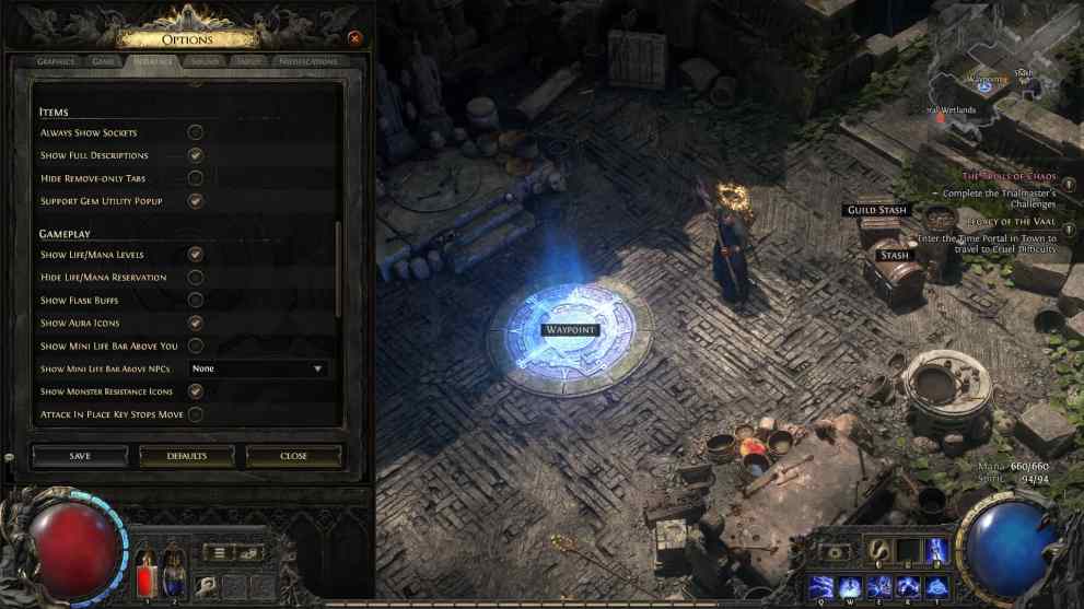 Interface Settings in Path of Exile 2