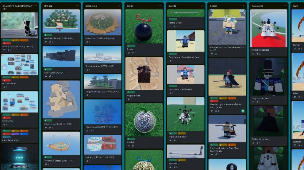 Pro Piece Trello board screenshot