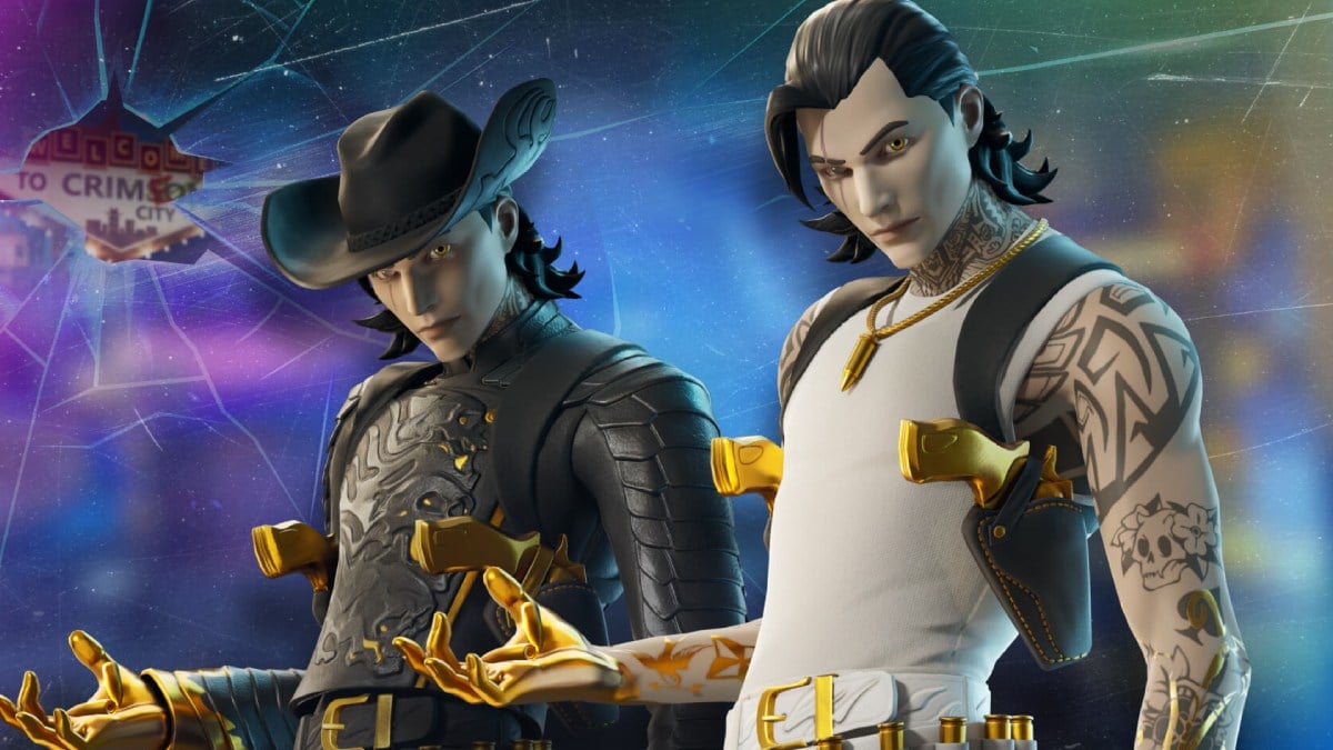 Fortnite outlaw midas skins with cowboy theme and outlaw theme posing