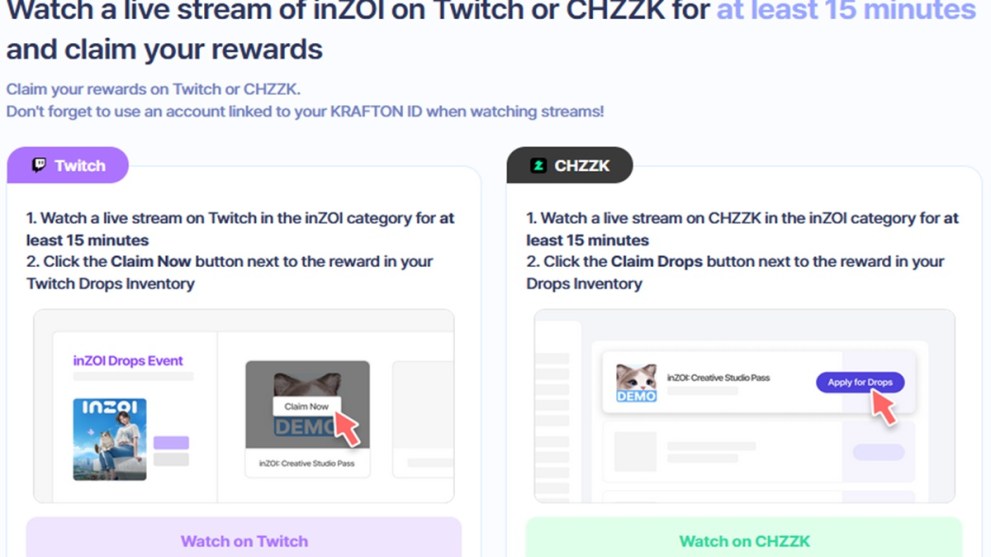 Instructions from Krafton website