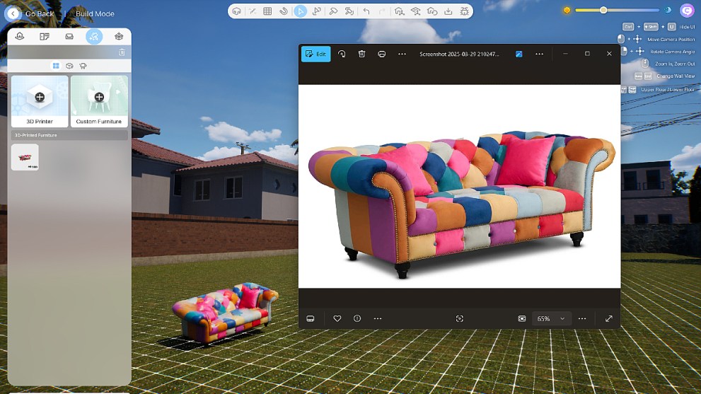 inZoi 3D printer option