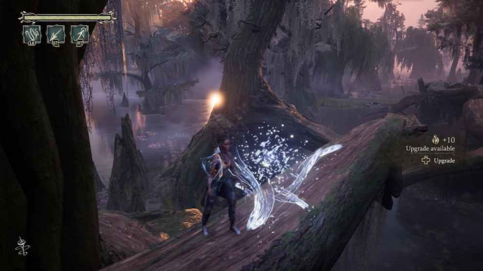 collecting floof bundles in the woods