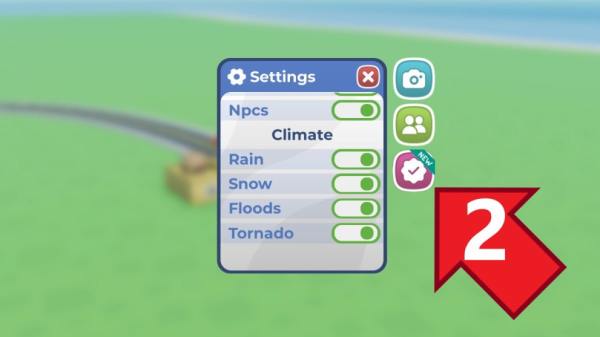 Mini City Tycoon Codes button in the Settings menu