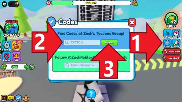 How to redeem Tattoo Studio Tycoon code