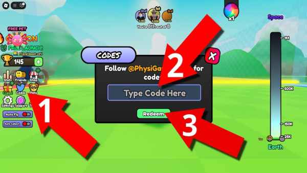 How to redeem Fly to Space codes