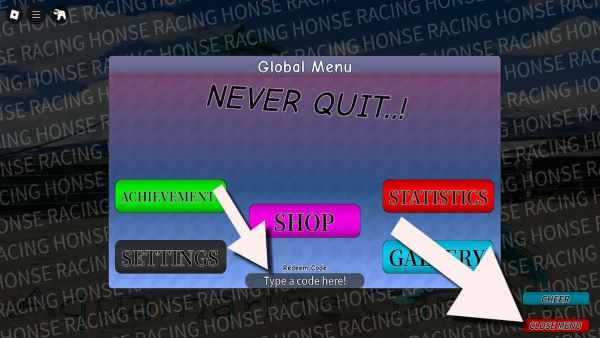 How to redeem Horse Racing codes. 
