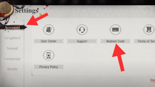 How to redeem Silver and Blood codes step 2