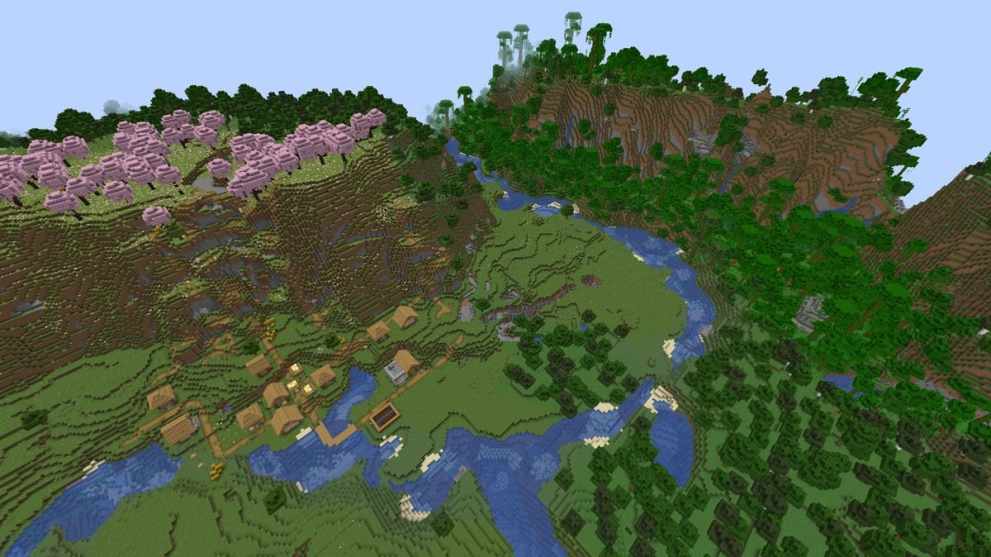 Jungle village in Minecraft Chase the Skies update