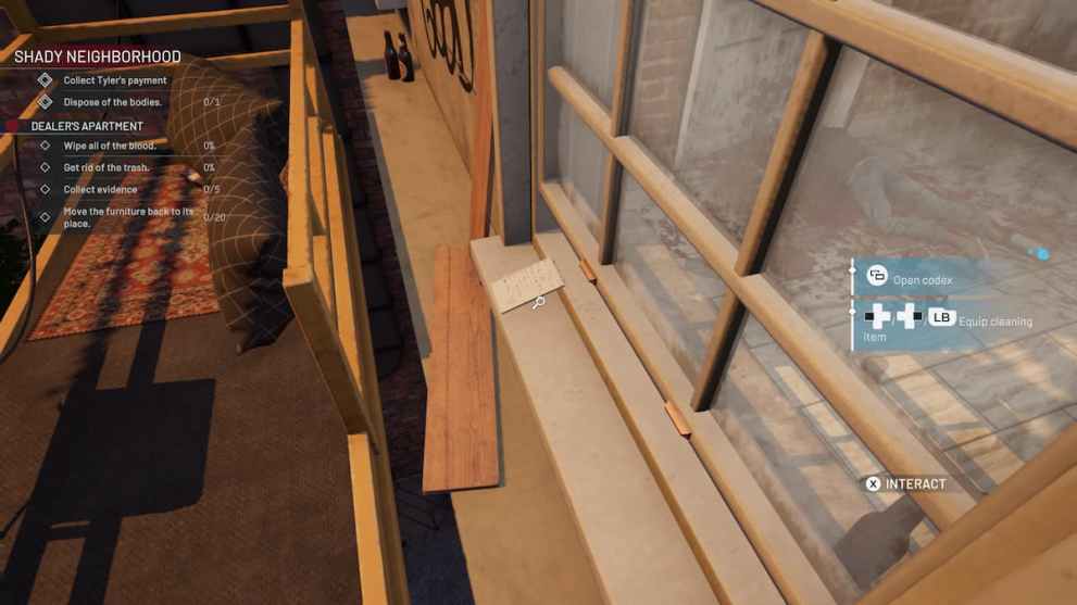 evidence on a window ledge