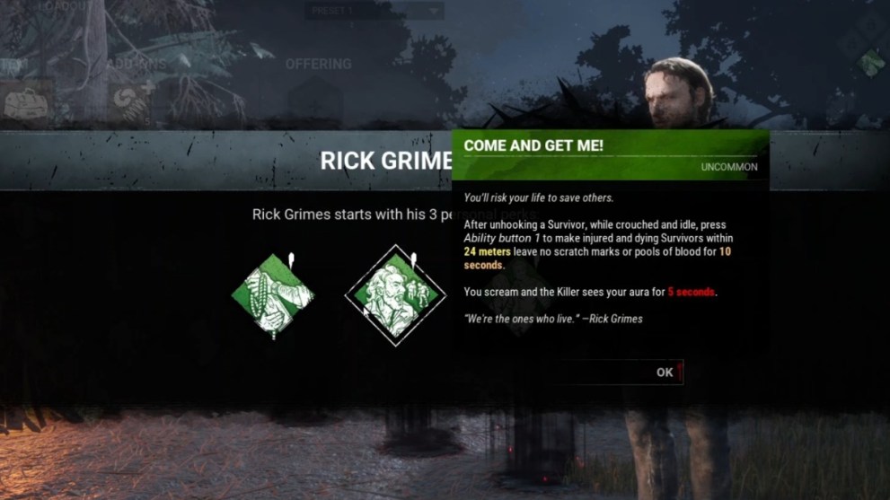 Come and get me perk description