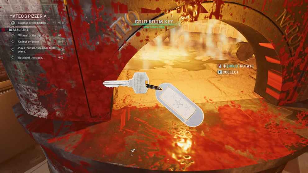 key in bloody pizza oven