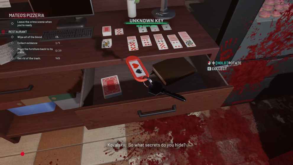 mystery key in drawer