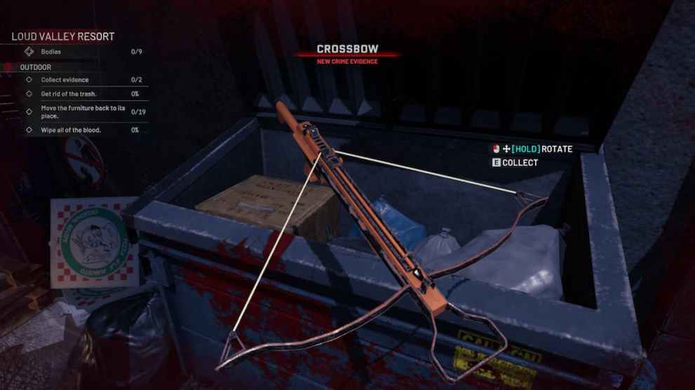 crossbow in a dumpster