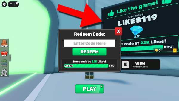 How to redeem codes in Knockback Battles.
