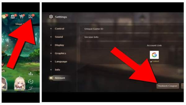 How to redeem codes in Lost Sword 