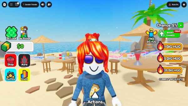 In-game screenshot of Hug or Pass.