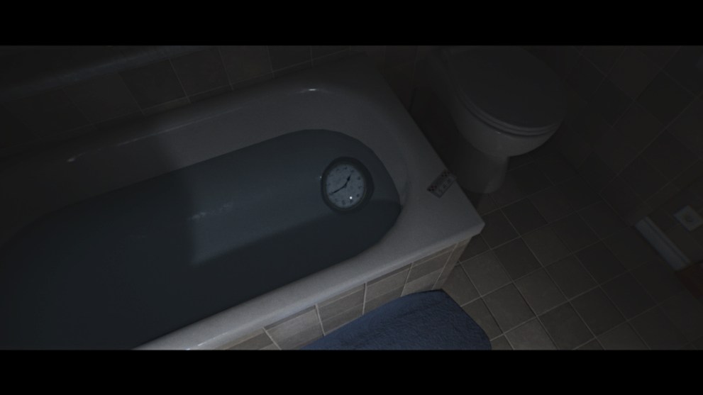 Clock in bathtub in LUTO