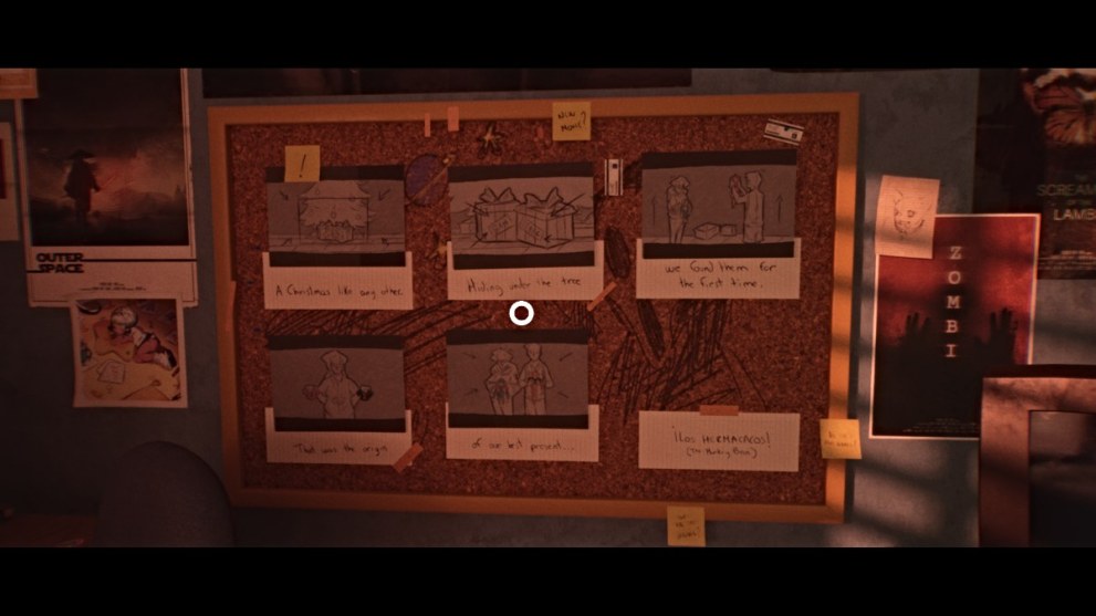 Bedroom storyboard in LUTO