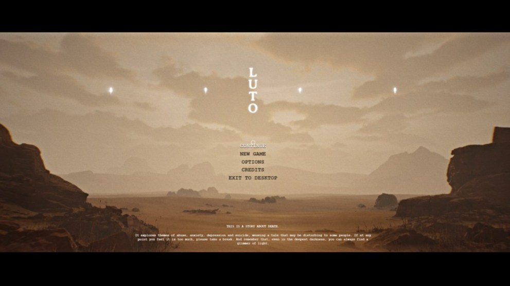 Final title screen in LUTO