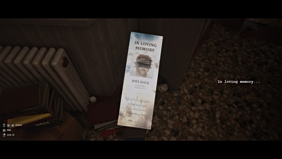 In Loving Memory note in LUTO