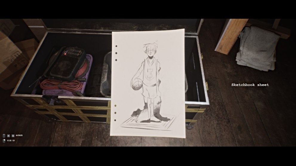 Isaac drawing in LUTO