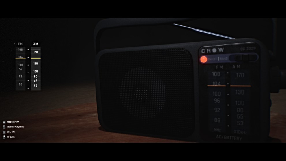 Radio frequency menu in LUTO