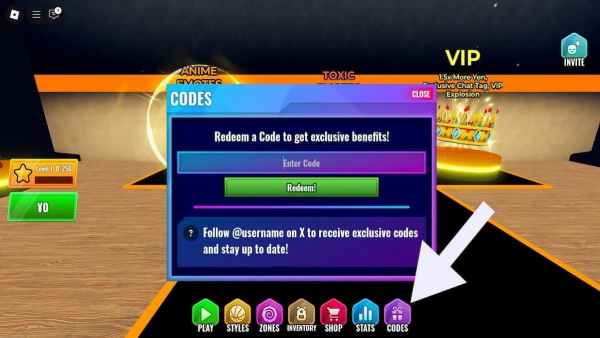 How to redeem codes in Project: Basketball.