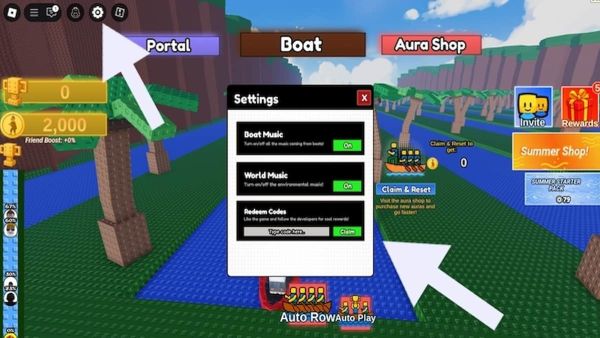 How to redeem row and aura farm codes