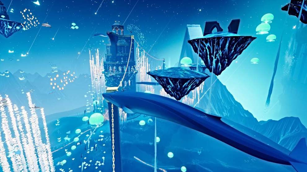 Blue Whale Rider trophy unlock in Sword of the Sea