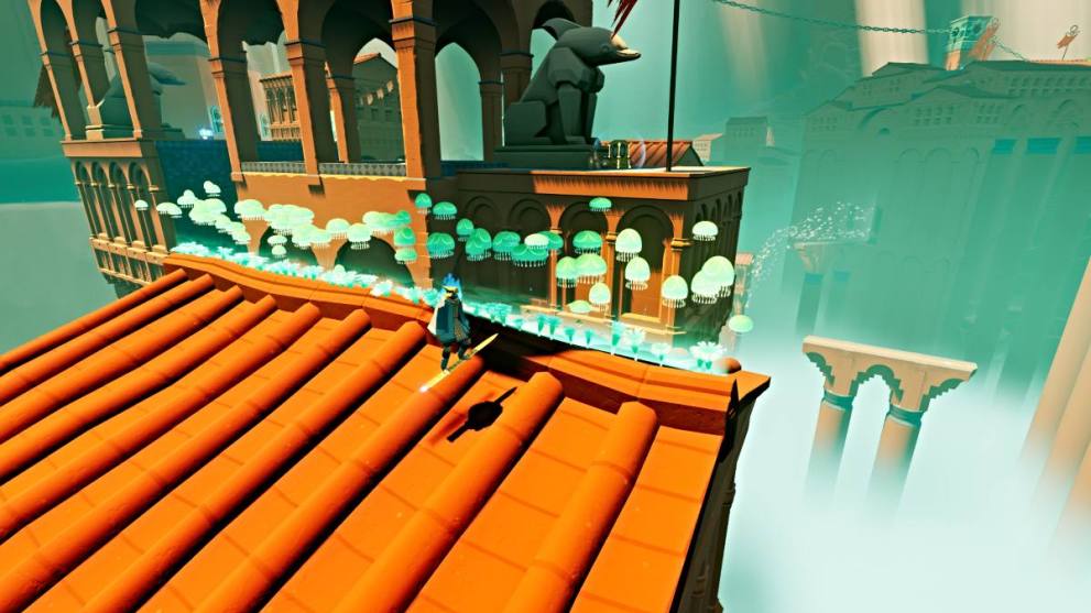 Fourth dolphin statue lock in Sword of the Sea