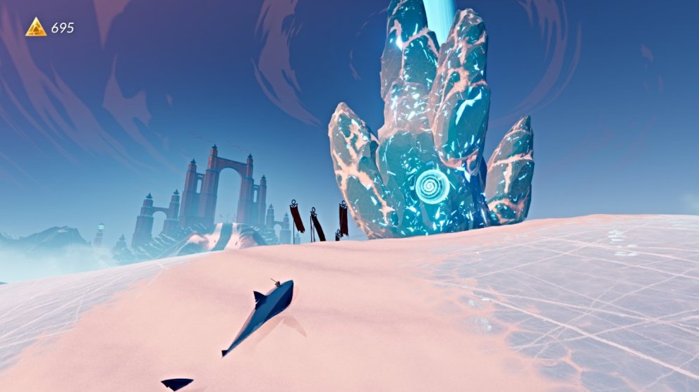 Iceberg water orb in Sword of the Sea