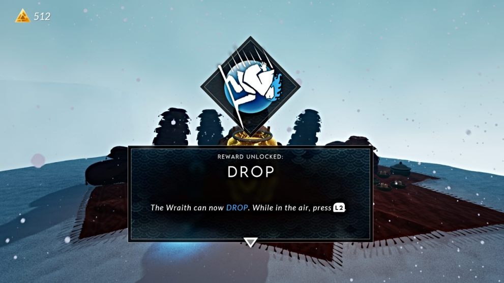 Drop ability unlocked in Sword of the Sea