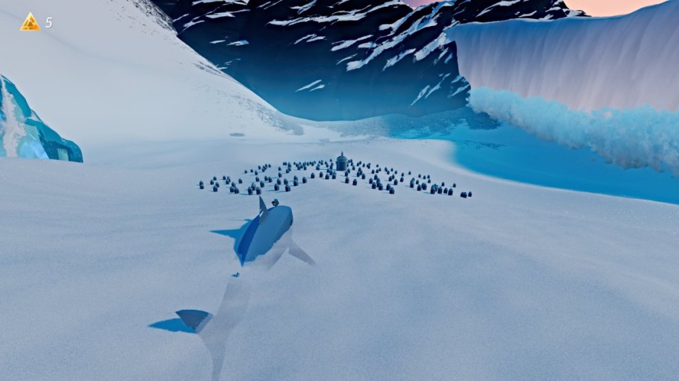 Frozen Drift lantern restoration point in Sword of the Sea