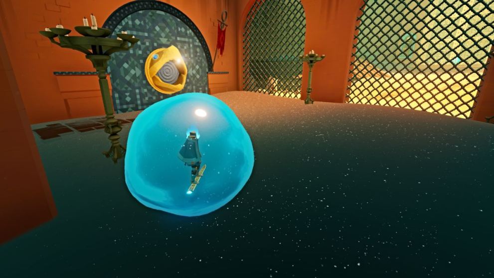 Turtle Head inside a building in Sword of the Sea