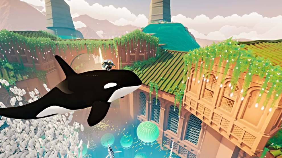 Riding an Orca in Sword of the Sea