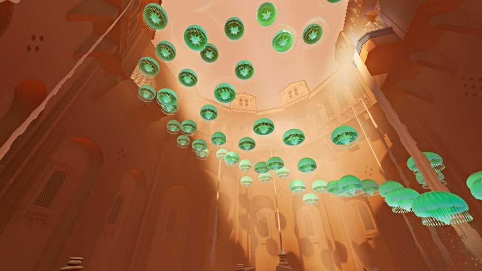 Spiral platforms in Sword of the Sea