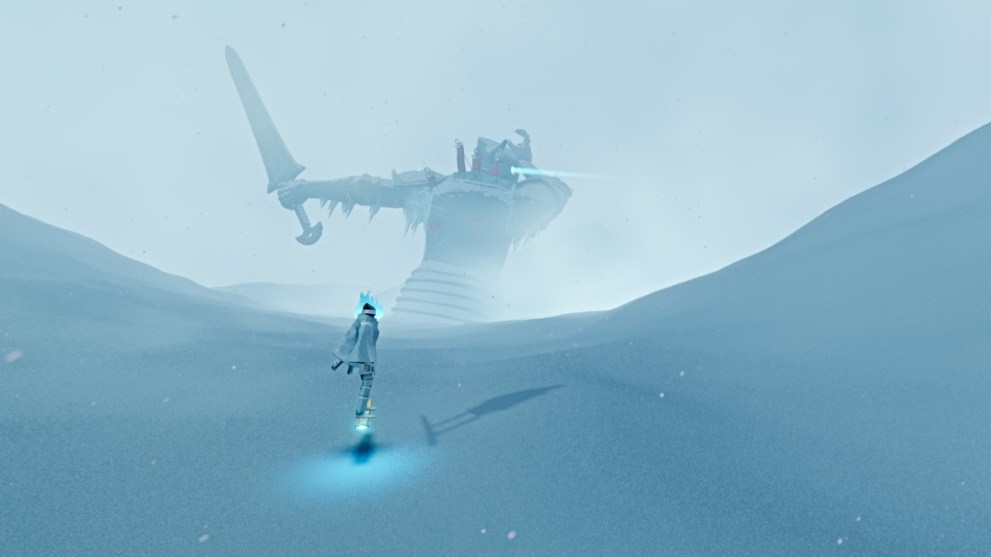 Fourth snow statue in Sword of the Sea