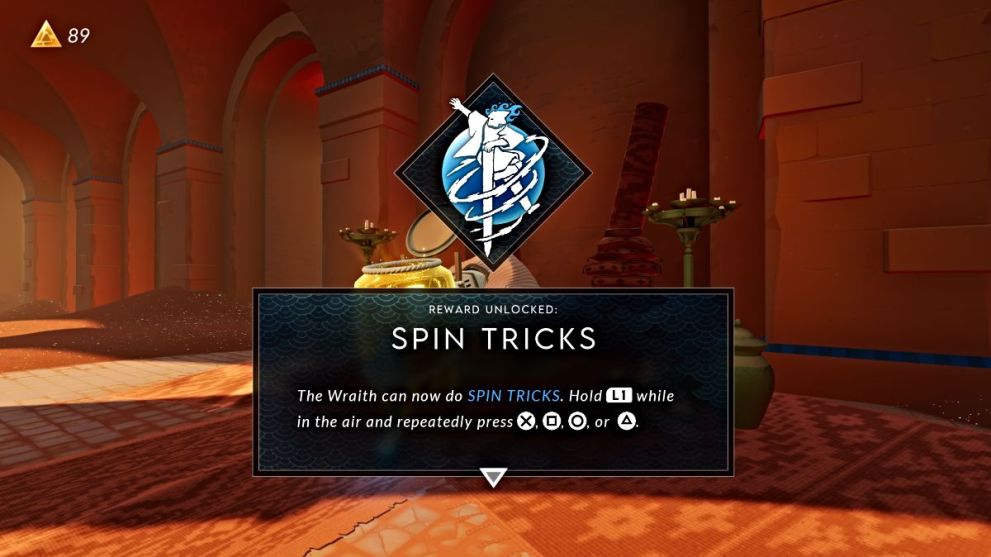 Spin Tricks ability unlocked in Sword of the Sea